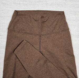 Nobull Leggings Women Sz M Heather Brown 25" Activewear Workout Gym Athletic